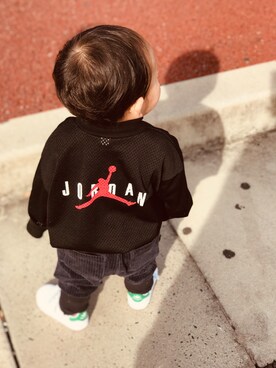 「1歳3ヶ月」｜「アイテム（ジャケット/アウター）」を使った、URN.さん（キッズ・70cm）の秋コーディネート