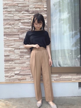 「袖フリル」｜「アイテム（アクセサリー）」を使った、みさかさん（レディース・158cm）の夏コーディネート