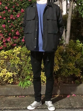 「韓国風コーデ」｜「アイテム（その他アウター）」を使った、ごんざぶろうさん（メンズ・180cm）の冬コーディネート