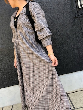 「CECIL McBEE（セシルマクビー）のアイテム（シャツワンピース）」を使った、いけももさん（レディース・150cm）の秋コーディネート