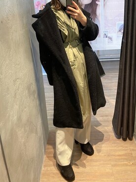 「Kastane（カスタネ）のアイテム（トレンチコート）」を使った、ハルカさん（レディース・163cm）の冬コーディネート