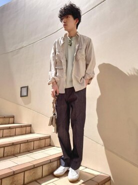 「DANTON」｜「アイテム（アクセサリー）」を使った、Itsukiさん（メンズ・180cm）の春コーディネート