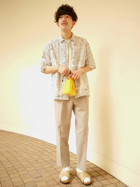 「☆柄シャツ」｜Itsukiさん（メンズ・180cm）の夏コーディネート