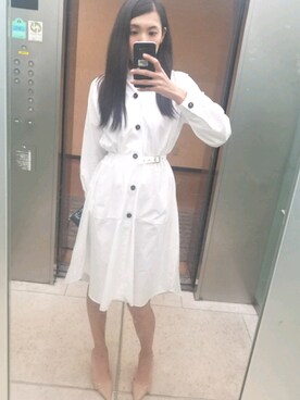 「DSQUARED2（ディースクエアード）のアイテム（ワンピース/ドレス）」を使った、佐藤リナさん（レディース・175cm）の夏コーディネート