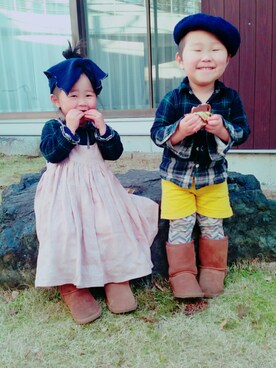 ダブルツインさん（キッズ・80cm）の冬コーディネート