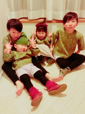 ダブルツインさん（キッズ・80cm）の春コーディネート