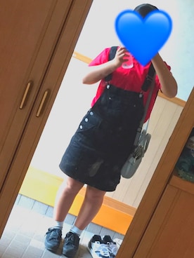 「HOTPING（ホッピン）のアイテム（オールインワン・サロペット）」を使った、히さん（レディース・153cm）の春コーディネート