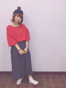 「リボンヘアバンド」｜kanannさん（レディース・156cm）の夏コーディネート