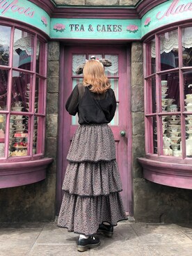 「WEGO（ウィゴー）のアイテム（シャツ/ブラウス、ブラック系）」を使った、Rさん（レディース・157cm）の秋コーディネート