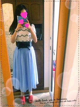 「gallery（ギャラリー）のアイテム」を使った、Sara さん（レディース・165cm）の夏コーディネート