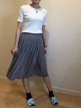 「monable（モナブル）のアイテム」を使った、Sara さん（レディース・165cm）の夏コーディネート