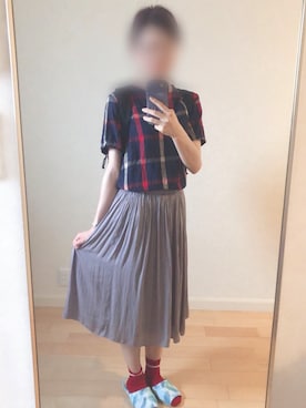 「monable（モナブル）のアイテム」を使った、Sara さん（レディース・165cm）の夏コーディネート