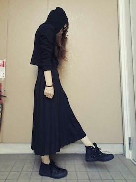 「アイテム（バングル/リストバンド）」を使った、asukkkkkaさん（レディース・153cm・20代）の冬コーディネート