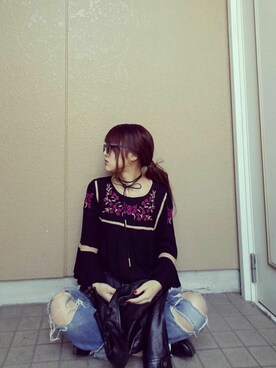 「ESPERANZA（エスペランサ）のアイテム（その他シューズ）」を使った、asukkkkkaさん（レディース・153cm）の春コーディネート