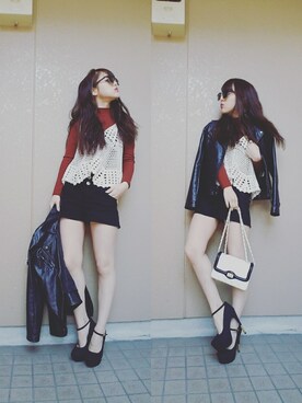 「アイテム（キャミソール、ベージュ系）」を使った、asukkkkkaさん（レディース・153cm）の春コーディネート