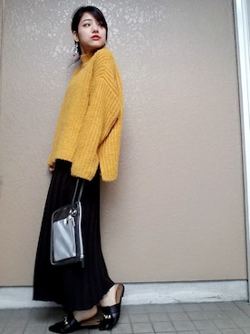 「マスタードイエロー」｜asukkkkkaさん（レディース・155cm）の秋コーディネート