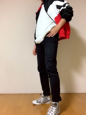 「アイテム（ブルゾン）」を使った、コーンスープさん（メンズ・168cm・10代）の冬コーディネート