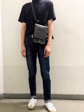 「ESSAY（エッセイ）のアイテム（バッグ）」を使った、akiさん（メンズ・183cm）の夏コーディネート