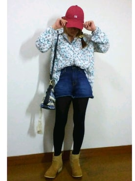 「VENCE（ヴァンス）のアイテム（帽子）」を使った、shinoさん（レディース・150cm）の冬コーディネート