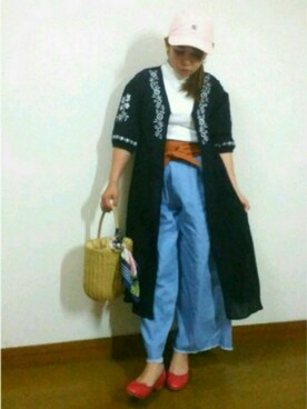 「NICE CLAUP（ナイスクラップ）のアイテム（その他アウター）」を使った、shinoさん（レディース・150cm）の春コーディネート