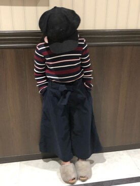 「アイテム（サンダル）」を使った、K♡さん（キッズ・120cm）の冬コーディネート