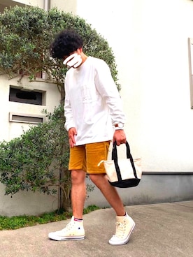 「BACK NUMBER（バックナンバー）のアイテム（トートバッグ）」を使った、🍊じゃむさん（メンズ・174cm）の春コーディネート