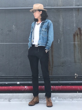 「RED WING（レッドウィング）のアイテム（その他シューズ）」を使った、Y.Huiさん（メンズ・180cm）の秋コーディネート