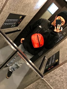「FTC（エフティーシー）のアイテム（ニットキャップ/ビーニー）」を使った、にったんさん（メンズ・173cm）の冬コーディネート