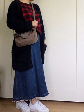 「POU DOU DOU（プードゥドゥ）のアイテム（ピーコート）」を使った、Ladyrainbowさん（レディース・155cm）の冬コーディネート