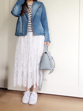 「So 1:1（ソウワンバイワン）のアイテム（ジャケット/アウター）」を使った、Ladyrainbowさん（レディース・155cm）の春コーディネート