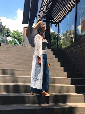 「La Leia（ラレイア）のアイテム」を使った、Sachiko Ishihamaさん（レディース・152cm）の夏コーディネート