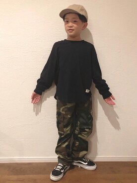 「ROTHCO（ロスコ）のアイテム」を使った、atakrさん（キッズ・122cm）の春コーディネート
