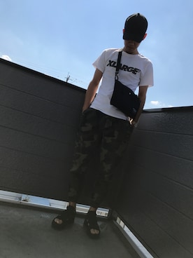 「MOUSSY（マウジー）のアイテム（帽子）」を使った、こたろさん（メンズ・175cm）の夏コーディネート