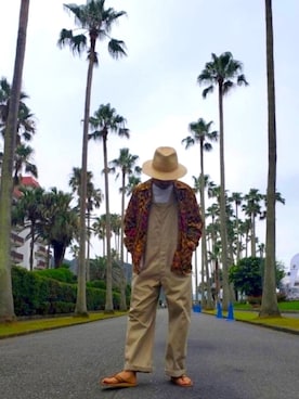 「UNUSED」｜「アイテム（サロペット/オーバーオール）」を使った、Takahiro。さん（メンズ・175cm）の夏コーディネート