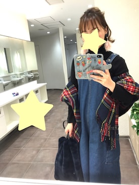 「DHOLIC（ディーホリック）のアイテム（サロペット/オーバーオール）」を使った、takeyanさん（レディース・160cm）の冬コーディネート