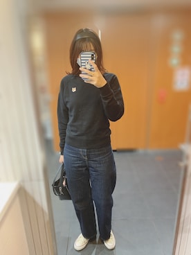 「ROSE BUD（ローズバッド）のスタッズショルダーバッグ（ショルダーバッグ）」を使った、ちひろさん（レディース・169cm）の秋コーディネート