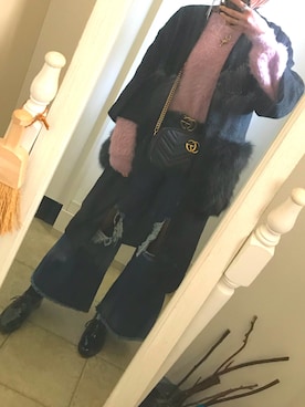 「DHOLIC（ディーホリック）のアイテム（その他アウター）」を使った、まきさん（レディース・165cm）の冬コーディネート