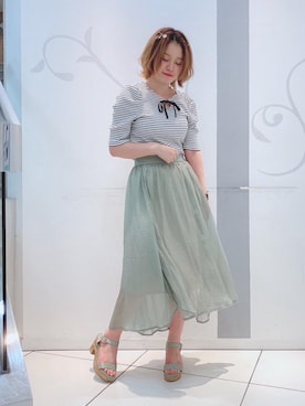 マジェスティックレゴンソラリアプラザ店スタッフさん（レディース・160cm）の夏コーディネート