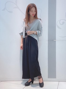 「スカラップ」｜「アイテム（パンプス）」を使った、マジェスティックレゴンソラリアプラザ店スタッフさん（レディース・163cm）の夏コーディネート
