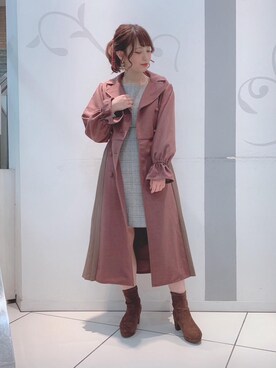 「マジェスティックレゴン天神ソラリアプラザ店」｜「アイテム（その他アウター）」を使った、マジェスティックレゴンソラリアプラザ店スタッフさん（レディース・157cm）の秋コーディネート