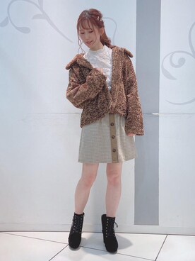 「マジェスティックレゴン天神ソラリアプラザ店」｜「アイテム（その他アウター）」を使った、マジェスティックレゴンソラリアプラザ店スタッフさん（レディース・155cm）の秋コーディネート