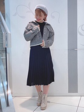 「マジェスティックレゴン天神ソラリアプラザ店」｜「アイテム（その他アウター）」を使った、マジェスティックレゴンソラリアプラザ店スタッフさん（レディース・160cm）の秋コーディネート