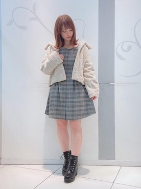 「マジェスティックレゴン天神ソラリアプラザ店」｜「アイテム（その他アウター）」を使った、マジェスティックレゴンソラリアプラザ店スタッフさん（レディース・157cm）の秋コーディネート