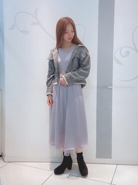 「マジェスティックレゴン天神ソラリアプラザ店」｜「アイテム（その他アウター）」を使った、マジェスティックレゴンソラリアプラザ店スタッフさん（レディース・163cm）の秋コーディネート