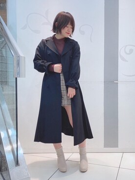 「マジェスティックレゴン天神ソラリアプラザ店」｜「アイテム（その他アウター）」を使った、マジェスティックレゴンソラリアプラザ店スタッフさん（レディース・160cm）の秋コーディネート