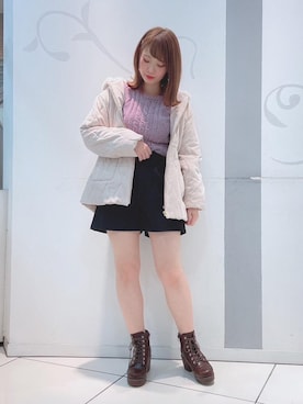 「マジェスティックレゴン天神ソラリアプラザ店」｜「アイテム（その他アウター）」を使った、マジェスティックレゴンソラリアプラザ店スタッフさん（レディース・157cm）の秋コーディネート