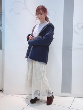 「マジェスティックレゴン天神ソラリアプラザ店」｜「アイテム（その他アウター）」を使った、マジェスティックレゴンソラリアプラザ店スタッフさん（レディース・155cm）の秋コーディネート