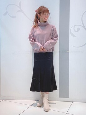 「アシメニット」｜マジェスティックレゴンソラリアプラザ店スタッフさん（レディース・163cm）の秋コーディネート
