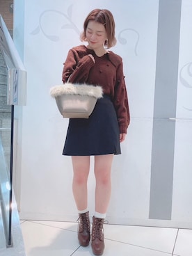 「マジェスティックレゴン天神ソラリアプラザ店」｜マジェスティックレゴンソラリアプラザ店スタッフさん（レディース・160cm）の冬コーディネート