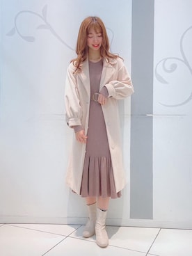 「マーメイド」｜「アイテム（その他アウター）」を使った、マジェスティックレゴンソラリアプラザ店スタッフさん（レディース・163cm）の冬コーディネート